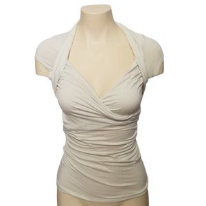Dynamite Wrap Top Tee White Size Extra Small